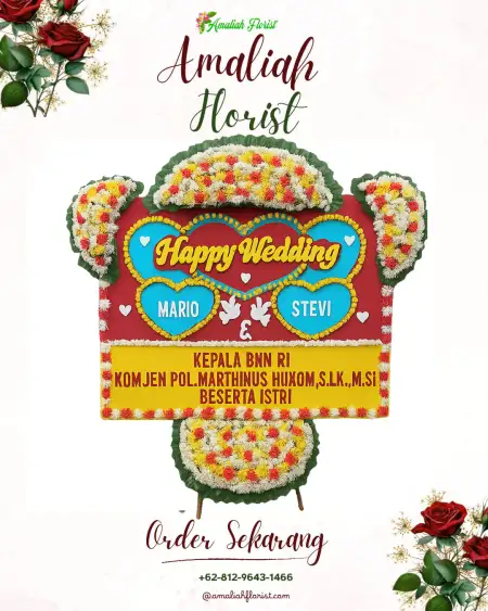 Papan Bunga Pernikahan Belendung